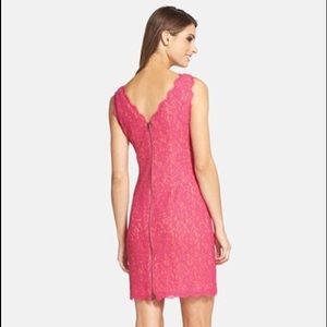 Adrianna Papell Lace Boatneck Dress